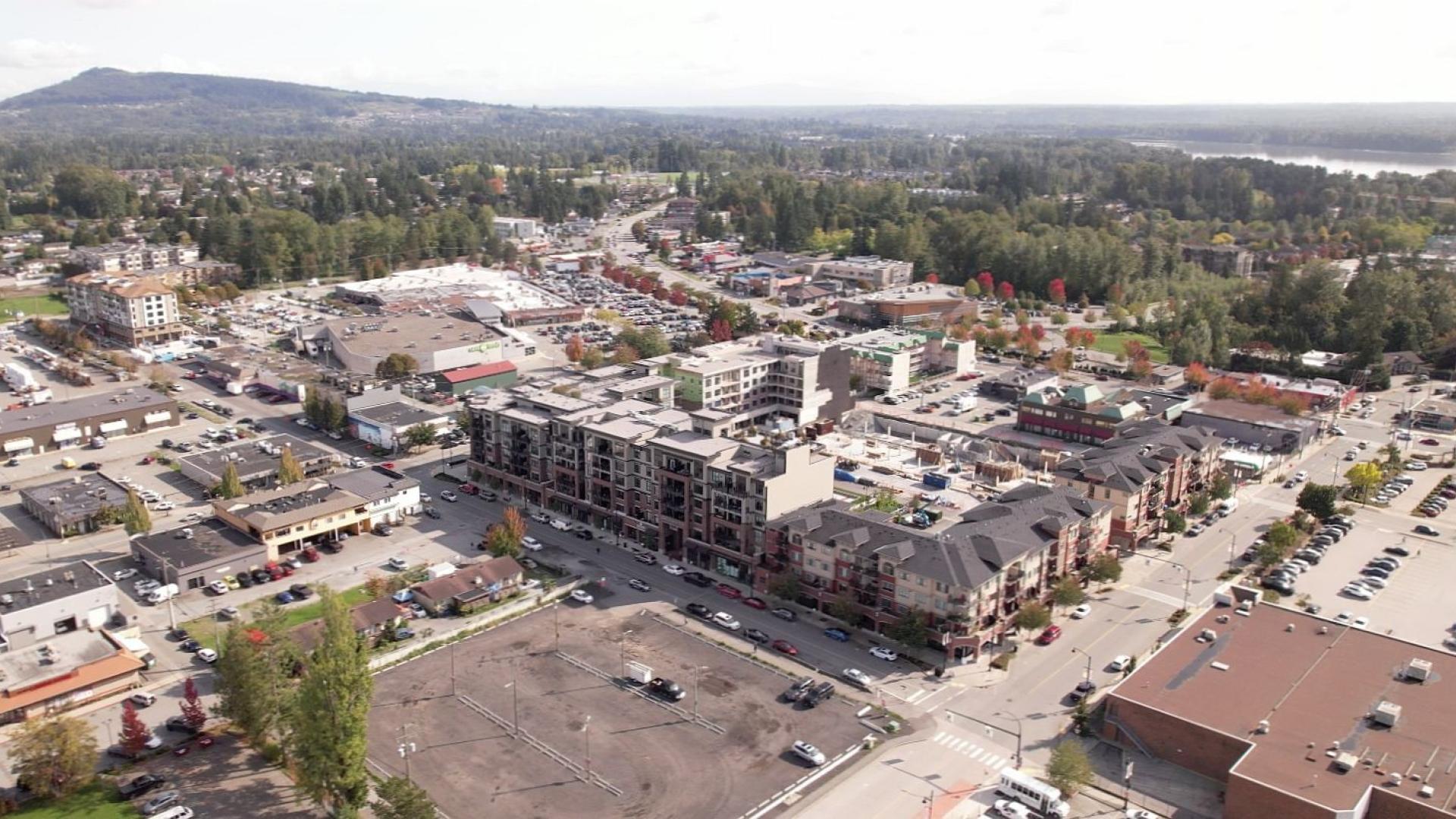 aerial of downtown Maple Ridge