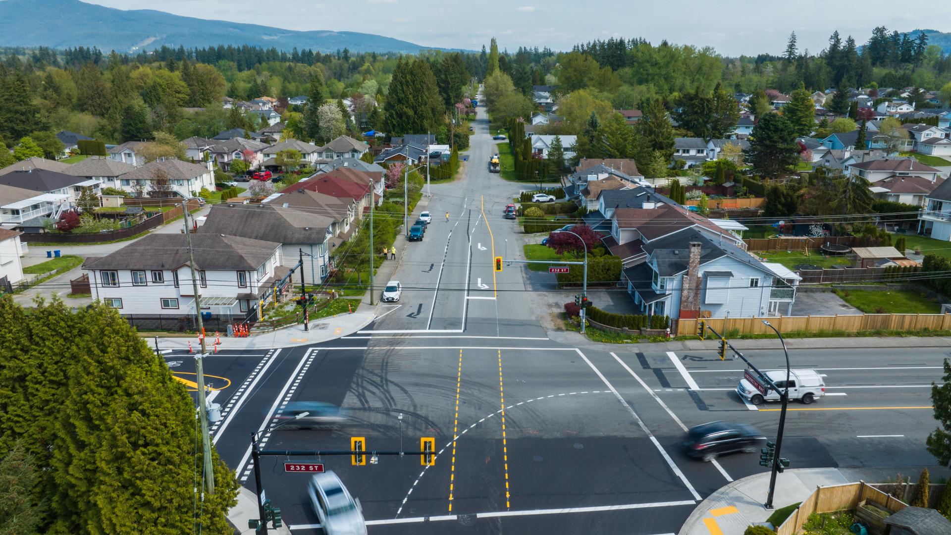 aerial view of abernethy at 232 facing east