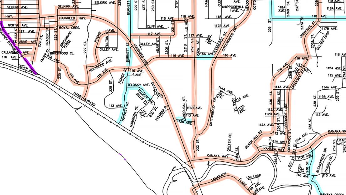 A close up of part of the Route 3 map.