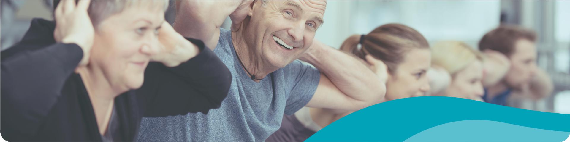 Diversity people exercising together