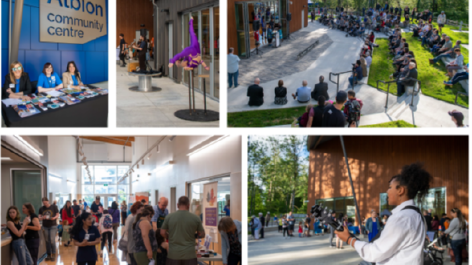 Collage of images with people at the Albion Community Centre