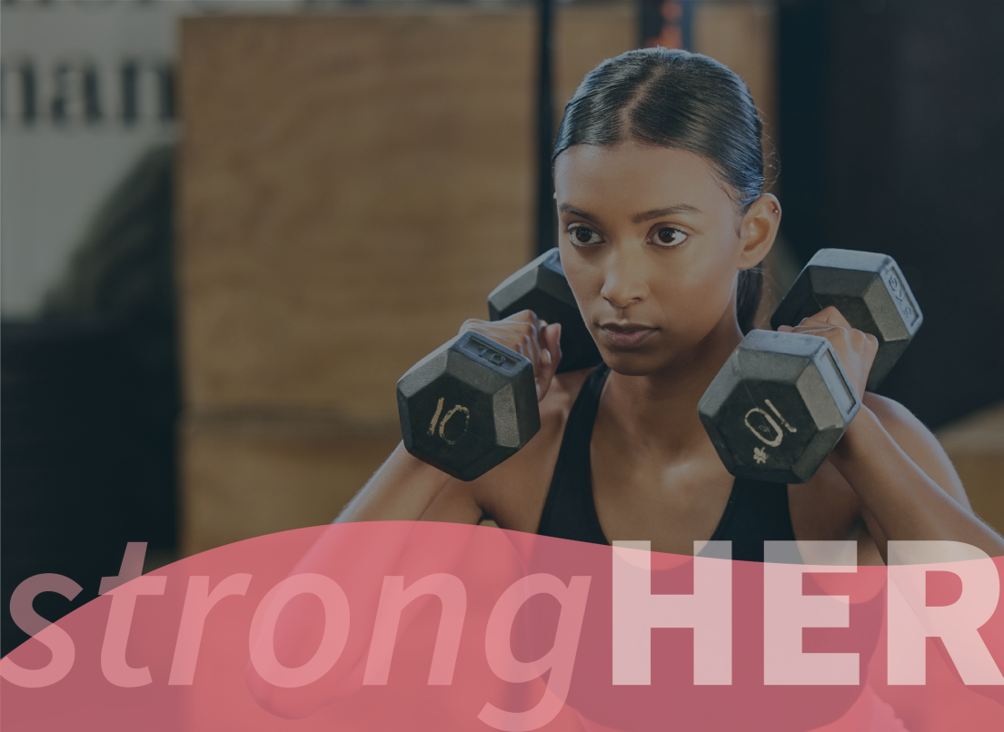 Woman with Two 10 Pound Weights Exercising
